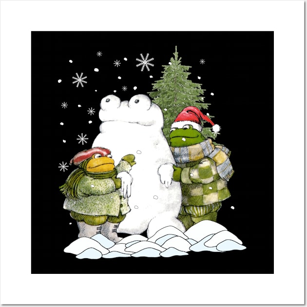 Vintage Frog And Toad Christmas Wall Art by BanyakMau